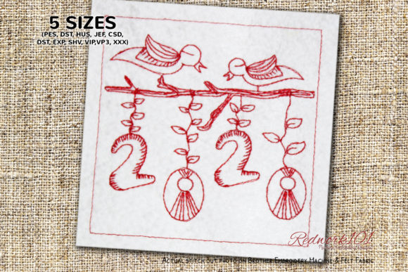 2020 New Year Tree Embroidery Design Review