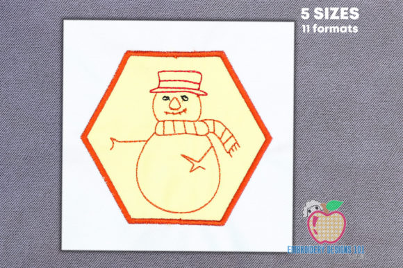 An Orange Colored Snowman Applique Review for Handmade Gifts
