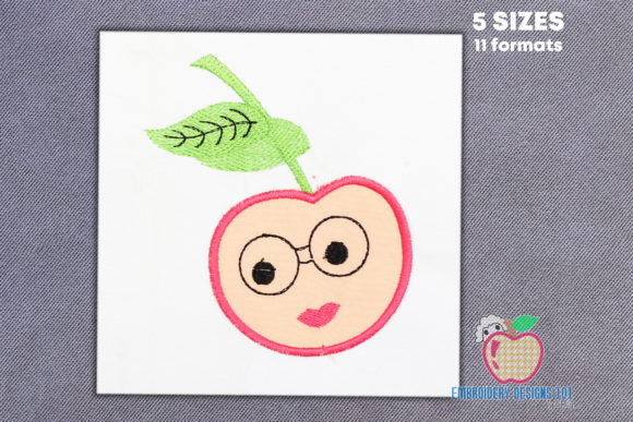 Applique Design of the Cherry Review for Apparel Projects