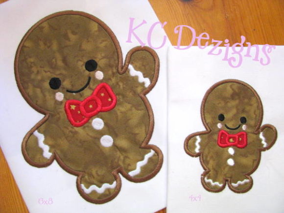 Baby Gingerbread with Bow Tie: A Heartwarming Embroidery Design for Real Projects