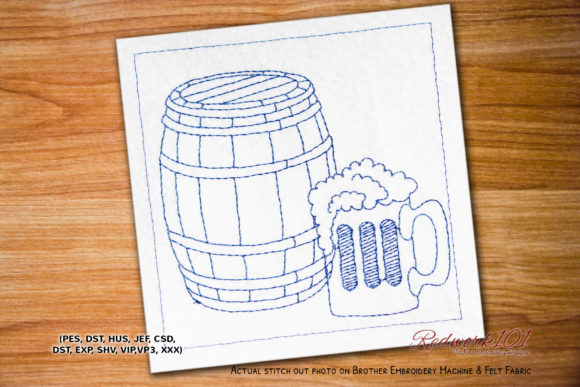 Beer Can Lineart Review for Boutique Embroidery Projects