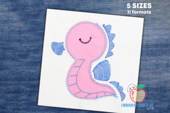 Cartoon Seahorse Embroidery Applique Review