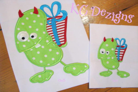 Christmas Monster 01: A Playful Embroidery Design for Festive Projects