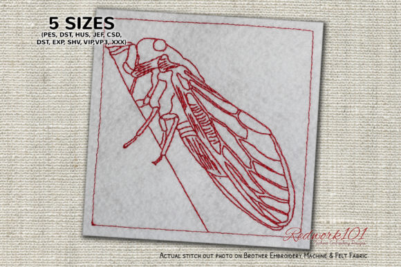 Cicada Lineart: A Seasonal Embroidery Design Review