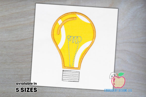 Comic Style Light Bulb: A Festive Embroidery Design Review