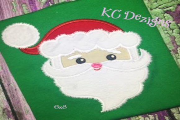 Fuzzy Santa Face: A Delightful Embroidery Design for Holiday Creations