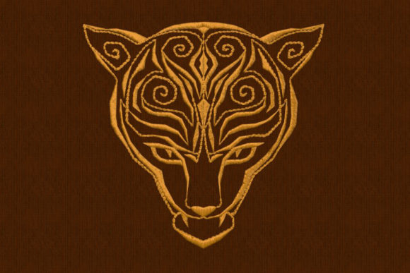 Jaguar Head: A Bold Embroidery Design for Boutique Sweatshirts