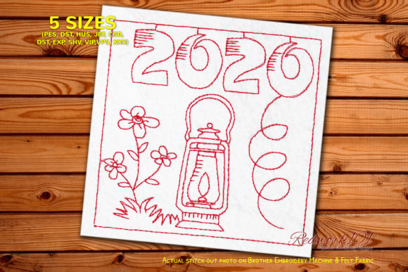 New Year Antique Lamp Embroidery Design Review