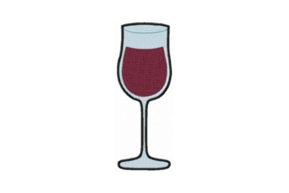 Red Wine Glass Flared: A Bold Embroidery Design for Craft Fairs
