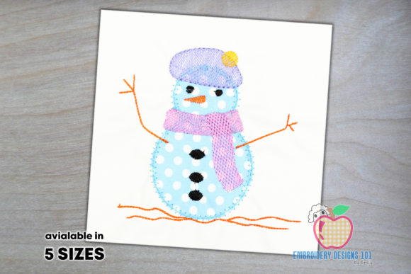 Snowman with a Pink Scarf Embroidery Design Review