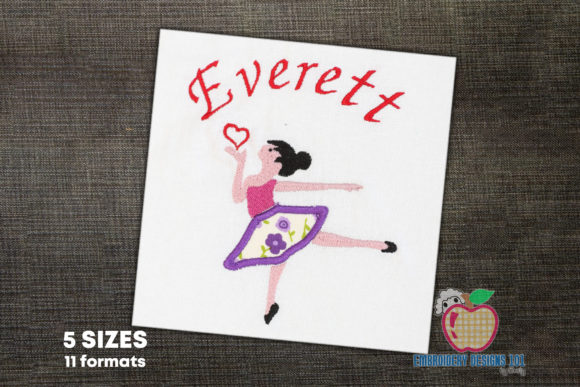 Young Ballerina Dancer Embroidery Applique Review